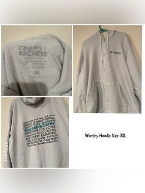 Worth Women’s Light Gray Zip-Up Hoodie